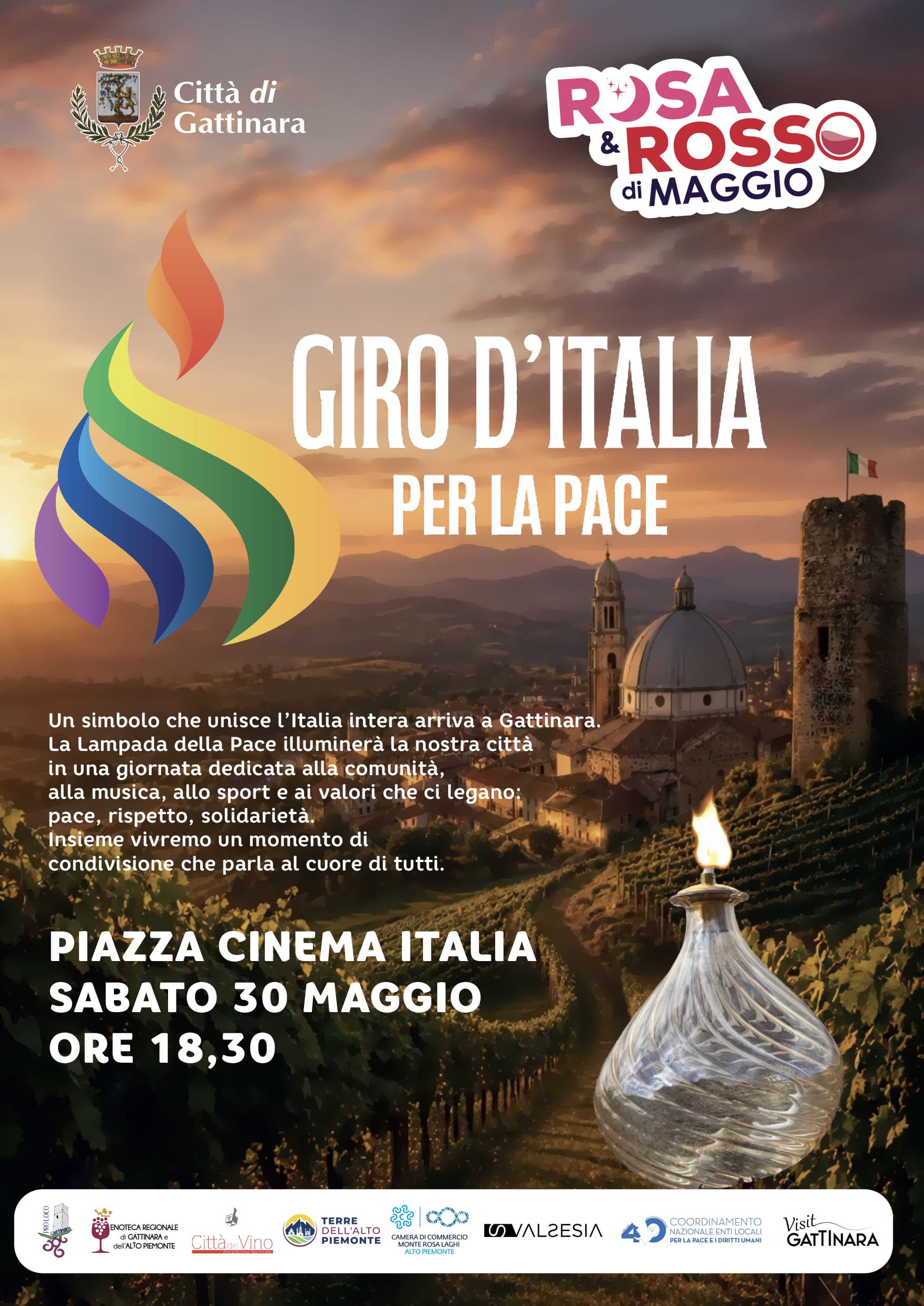 La Lampada della Pace arriva a Rosa e Rosso di Maggio