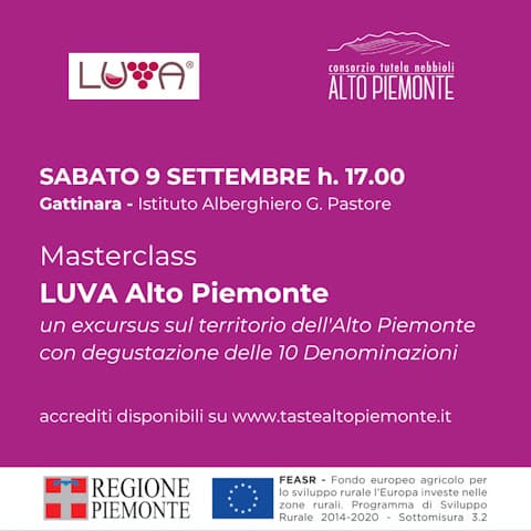 Degustazione di Vini a cura del Consorzio Tutela Nebbioli Alto Piemonte