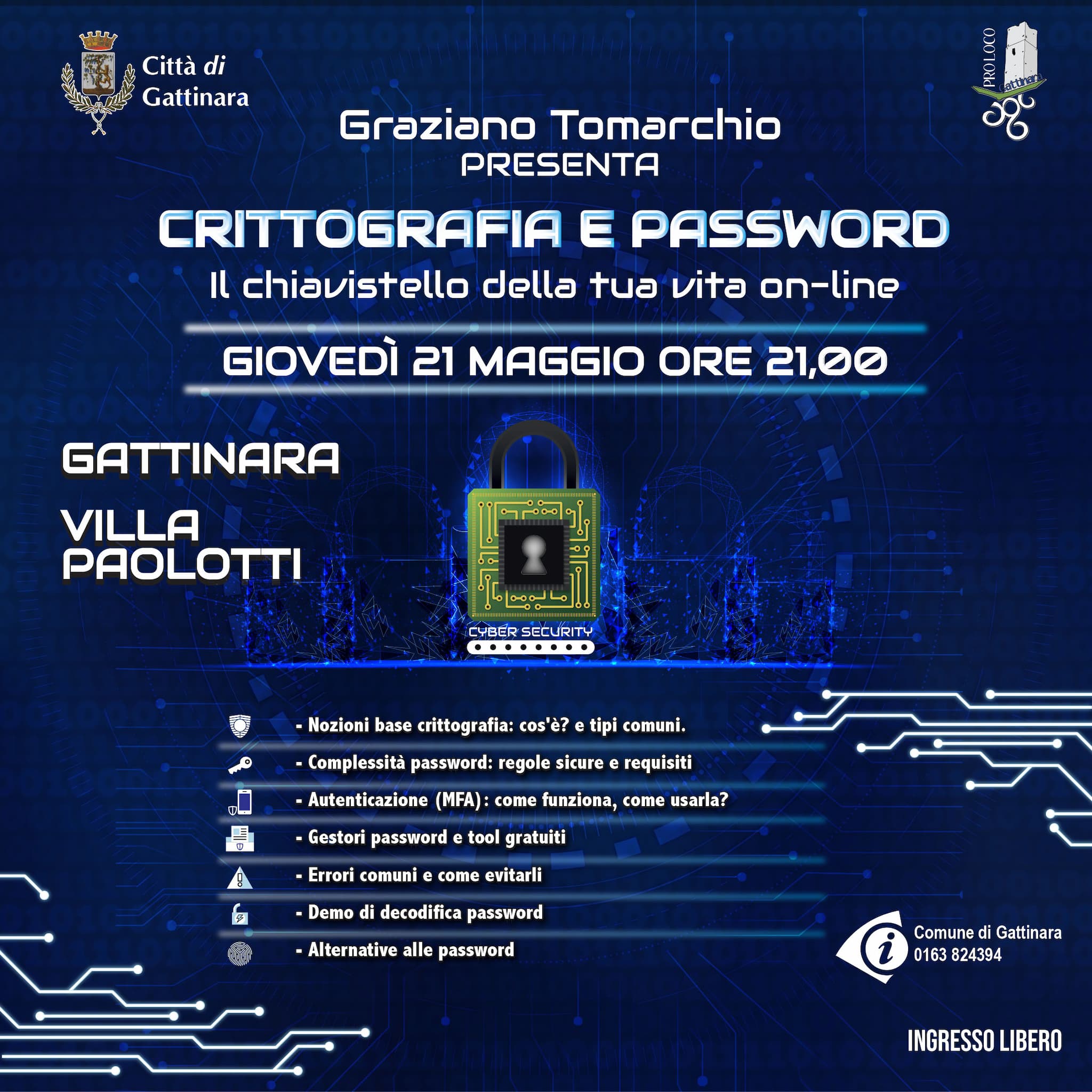 Incontro “Crittografia e Password” con Graziano Tomarchio